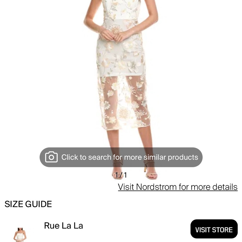 3D Floral Midi Dress